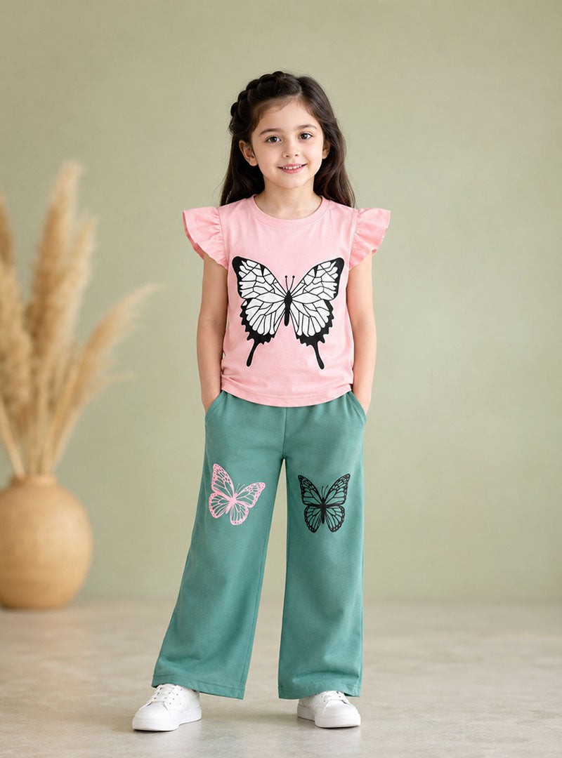 Girls Butterfly Bloom Co Ord Set