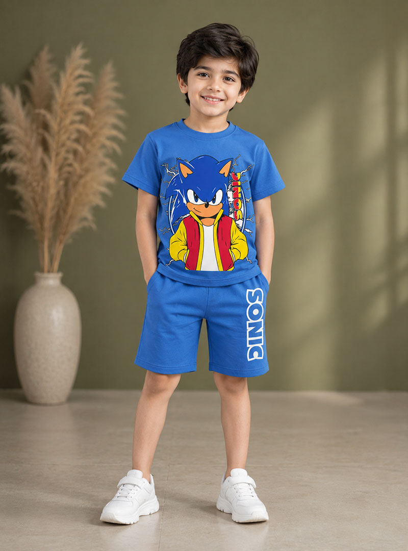Sonic Cartoon Boys Casual Summer Set