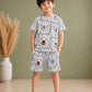 Cute Bear Print Kids Summer Set
