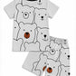 Cute Bear Print Kids Summer Set
