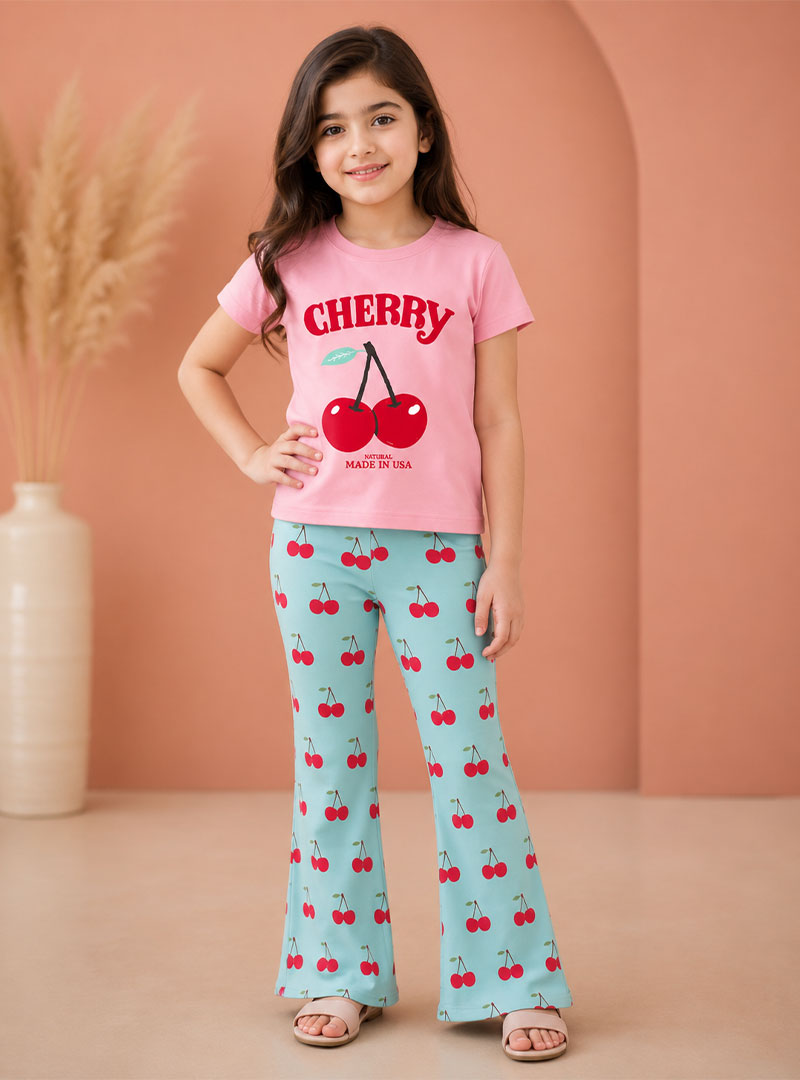 Cherry Blossom Flared Co ord Set