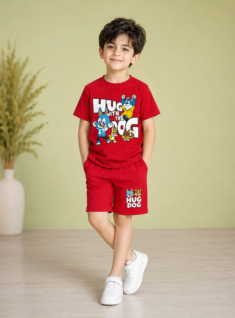 Cute Hug Dog Boys Summer Set
