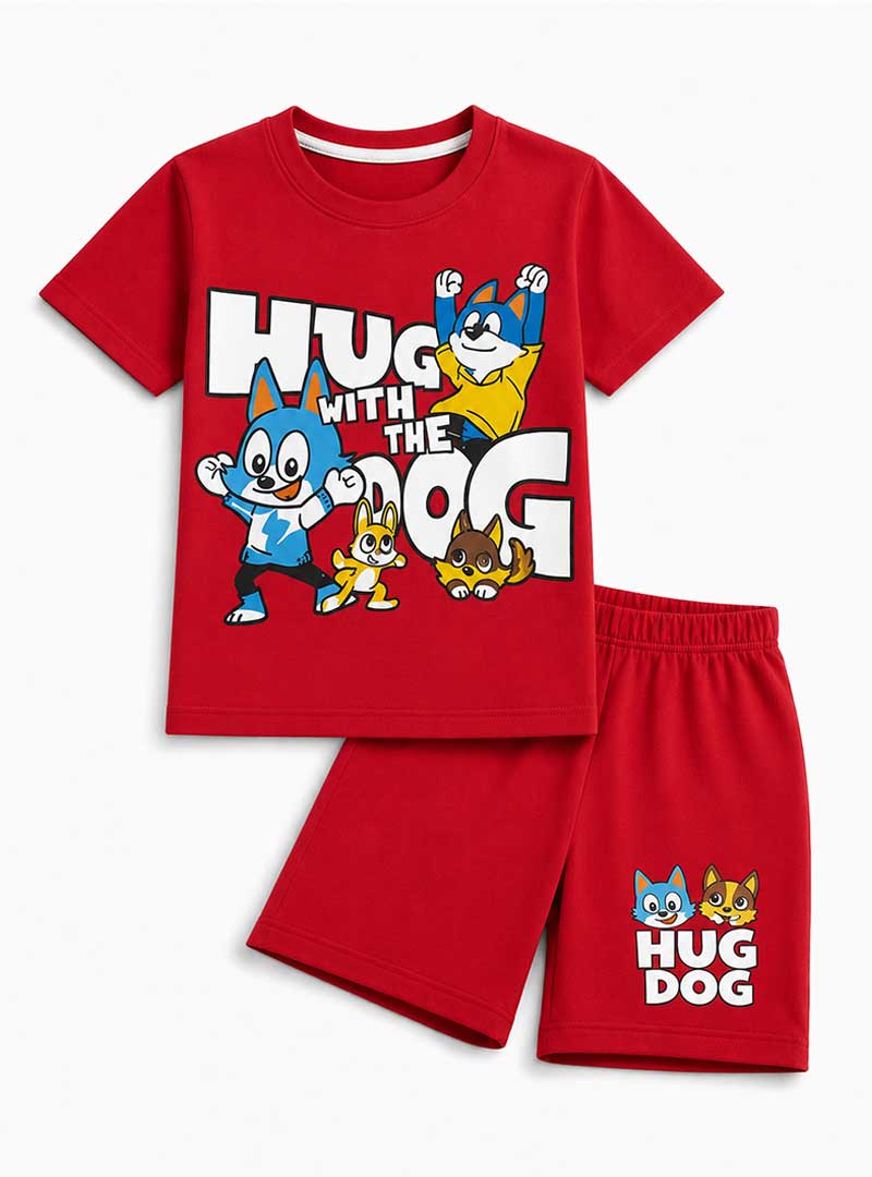 Cute Hug Dog Boys Summer Set