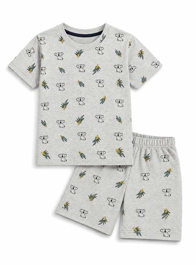 Cute Koala Print Kids Summer Set