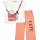 Girls Cute Kitty Co Ord Set