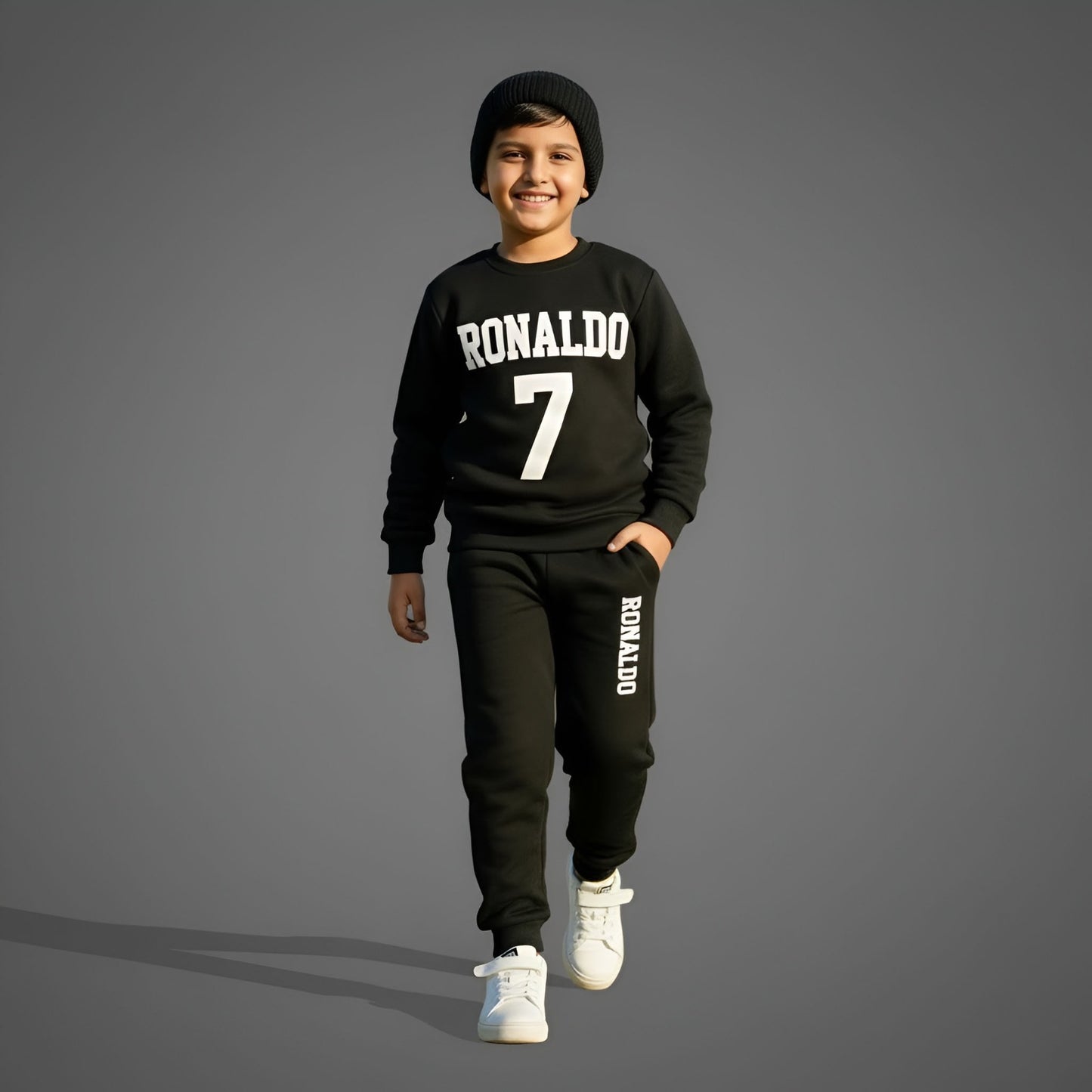 Star Kid – Ronaldo 7 Printed Sweatshirt & Jogger Tracksuit for Kids
