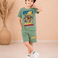 Anime Power Print Boys Casual Set
