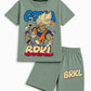 Anime Power Print Boys Casual Set