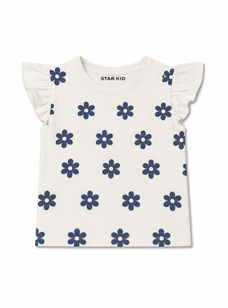 Girls Floral Charm Tee