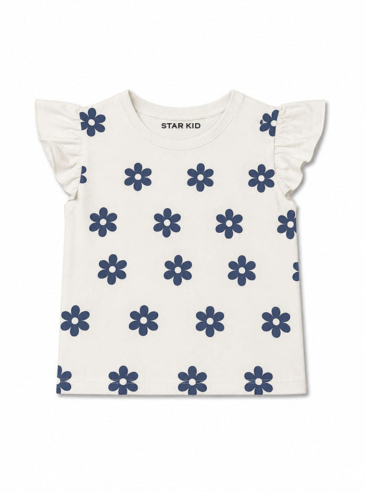 Girls Floral Charm Tee